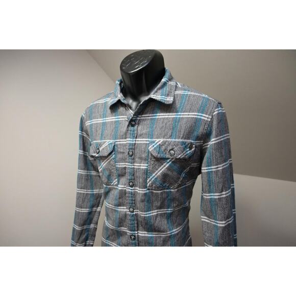 Billabong Flannel Lumberjack Shirt Vintage Plaid Long Sleeve Mens Size Small - Picture 1 of 10